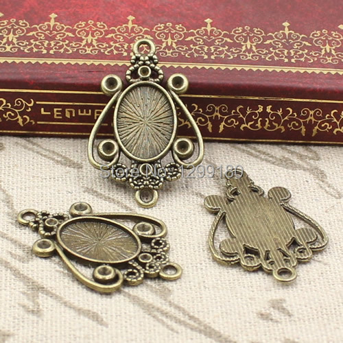 50 pçs/lote Liga Tom Bronze Ca - Bezels Set Pendant avaliação e preço