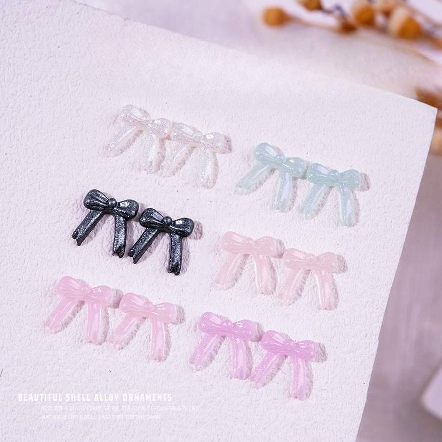 100 peças/pacote Novo Laço com - Resin Glitter Pack avaliação e preço
