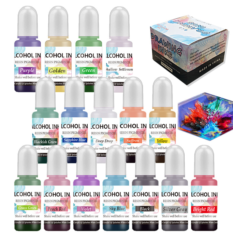 Um conjunto de tinta álcool re - Epoxy Uv Resin Kit avaliação e preço